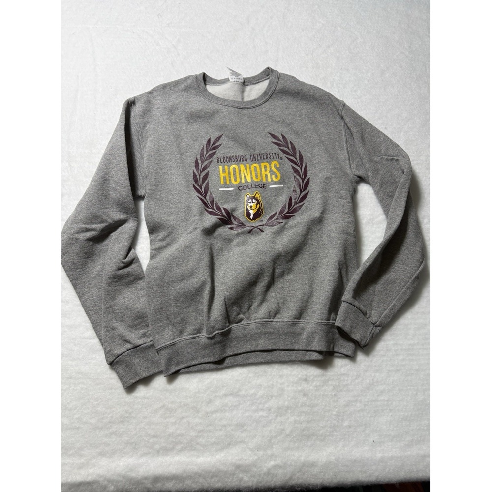 Bloomsburg University Honors College Sweatshirt Gray Jerzees Adult Small